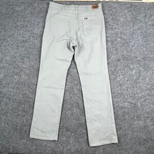 Lee Pants Womens 36x32 Gray Straight Leg Casual Work Chino Classic Fit